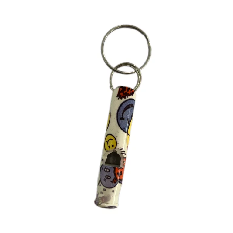 Custom-Printed Aluminum Whistle Keychain