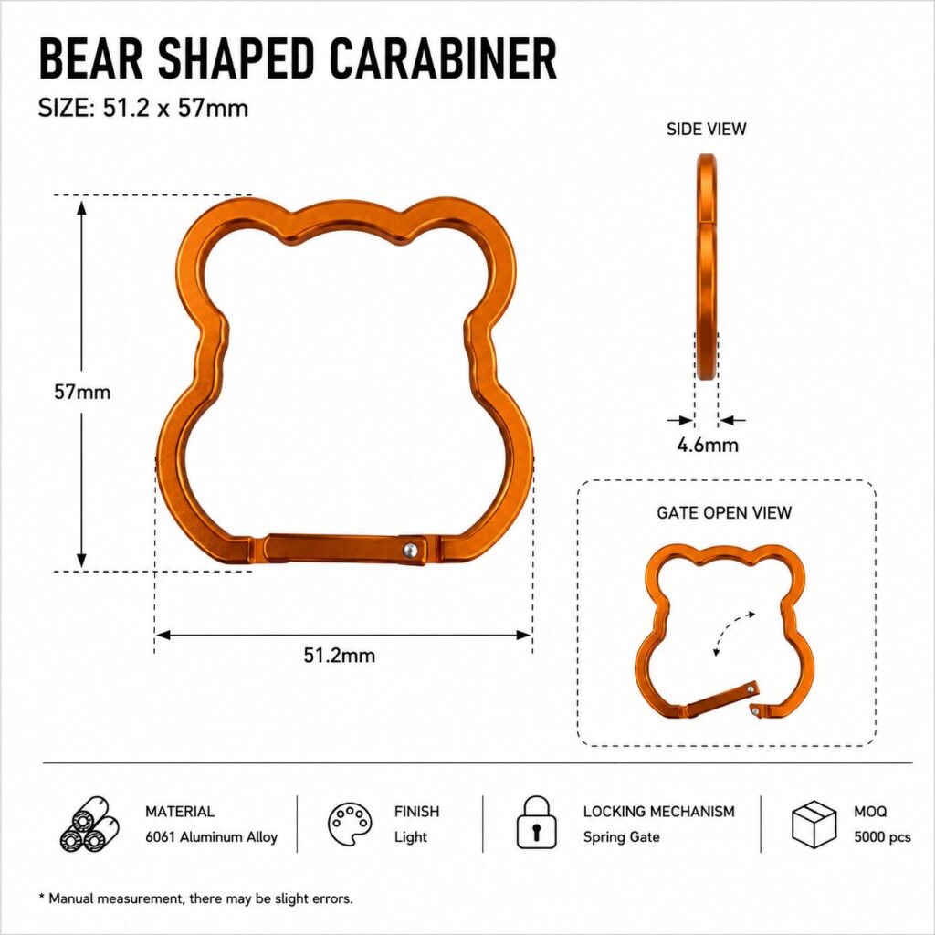 Bear Shaped Carabiner