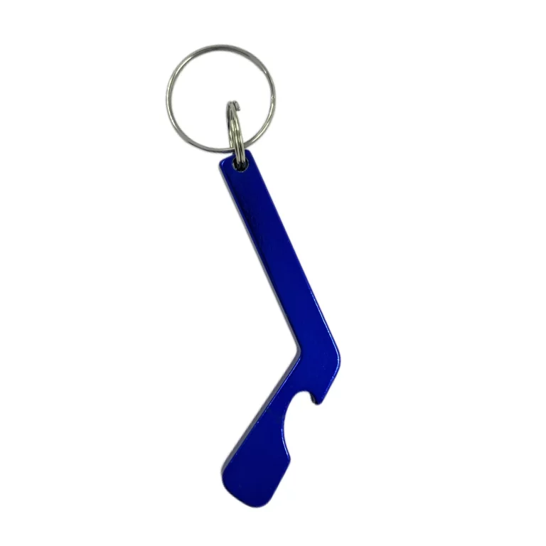 Hockey Stick Shaped Bottle Opener Keychain