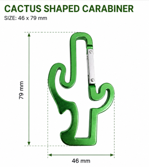 Cactus Shaped Carabiner