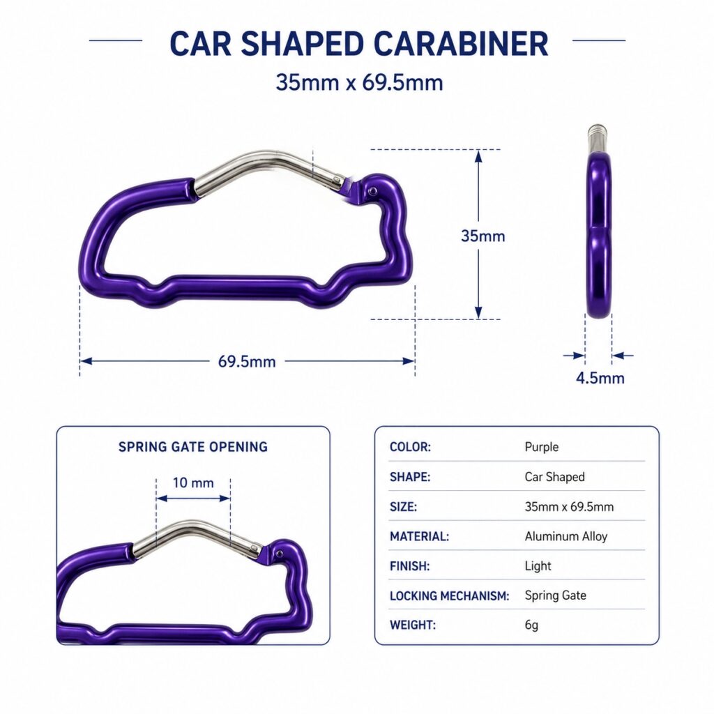 Car Shaped Carabiner