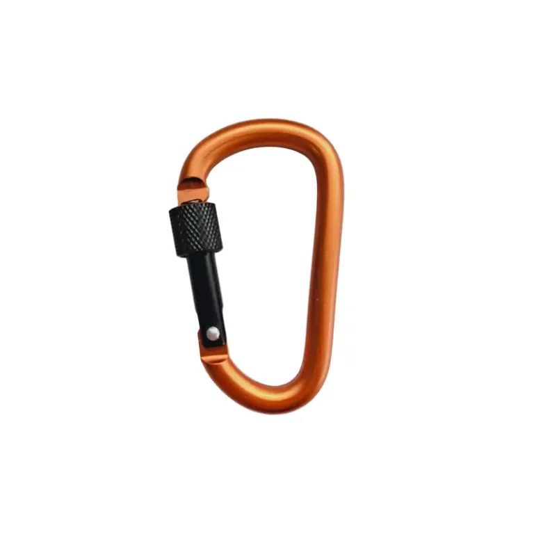 D Shaped Screw-Lock Carabiner