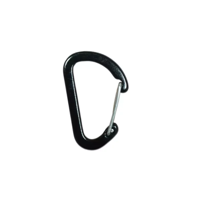 D Shaped Wire-Gate Aluminum Carabiner