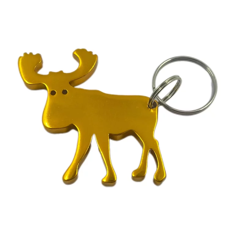 Elk Shaped Bottle Opener Keychain
