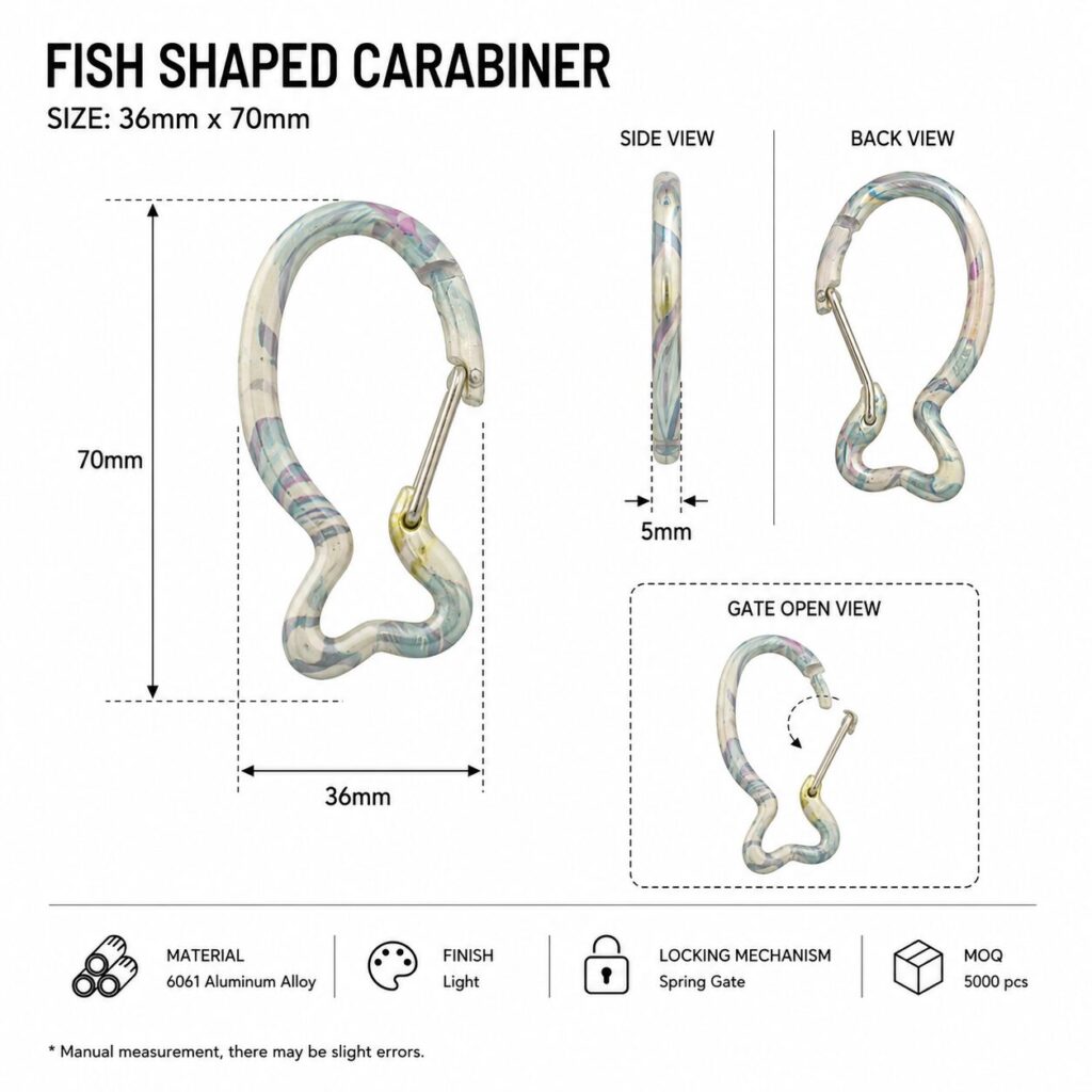 Fish Shaped Carabiner