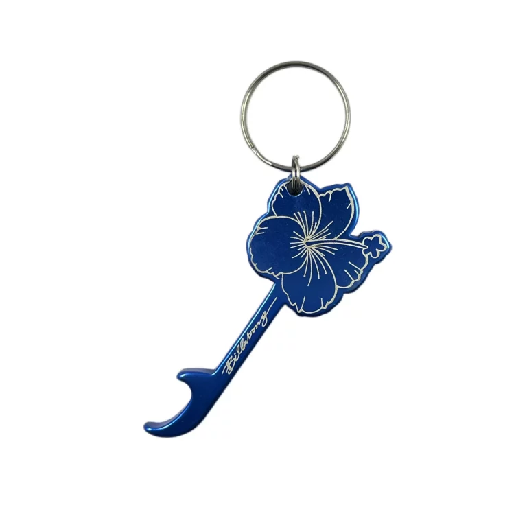 Flower Shaped Bottle Opener Keychain