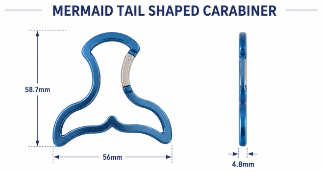 Mermaid Tail Shaped Carabiner1