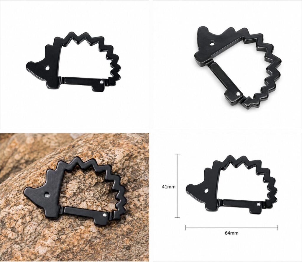 Hedgehog Shaped Carabiner