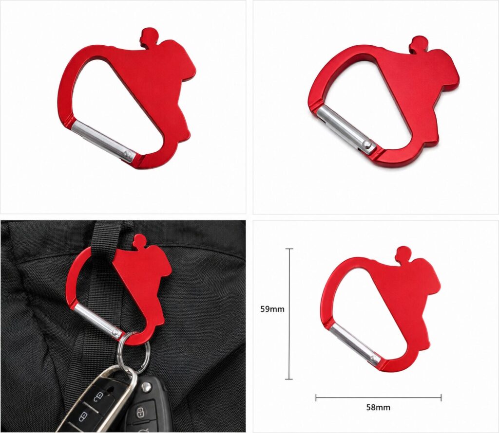 Santa Claus Shaped Carabiner