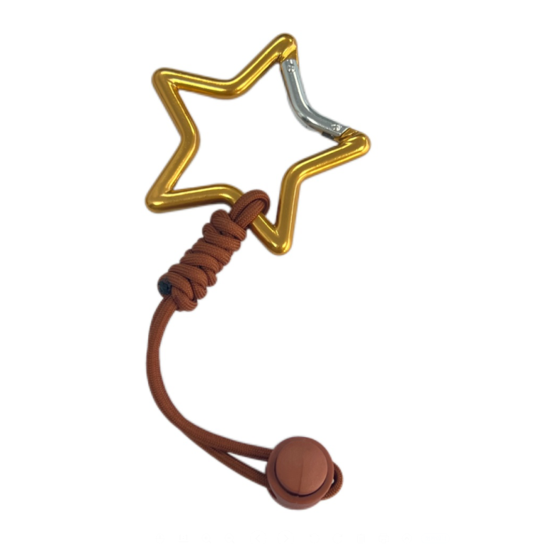 Brown Paracord Star-Shaped Carabiner