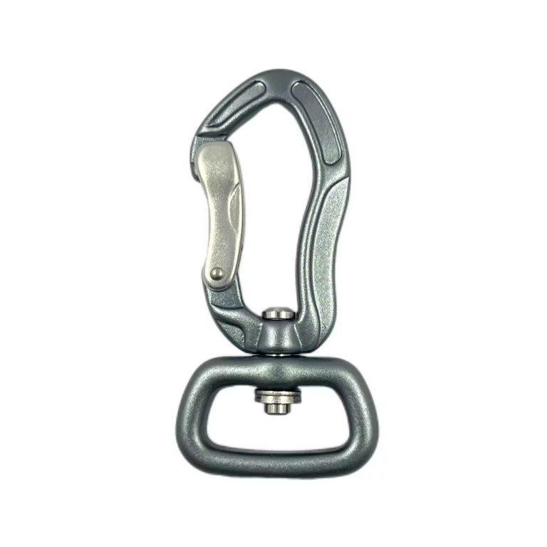 A1350C+D Gray Aluminum Carabiner