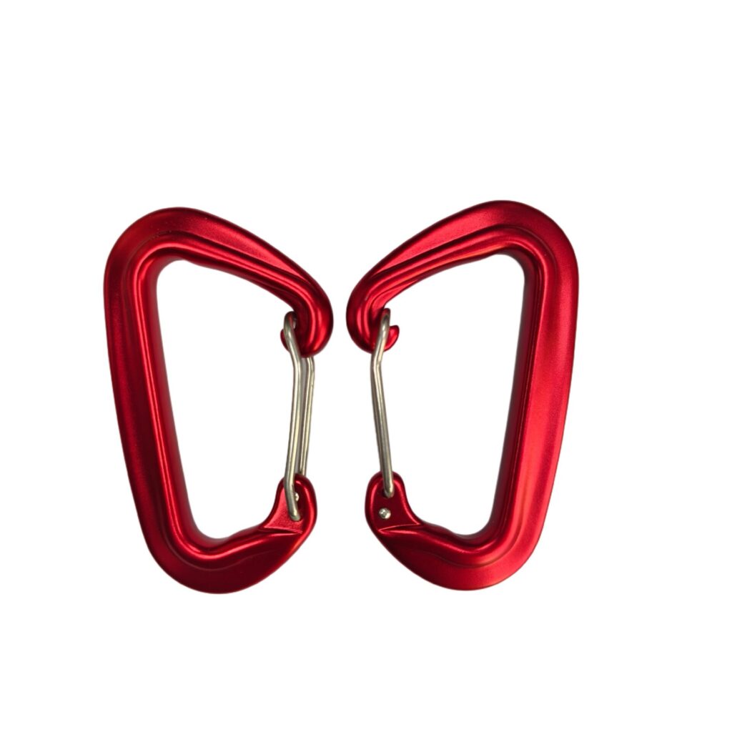 Red Wire Gate Aluminum Carabiner