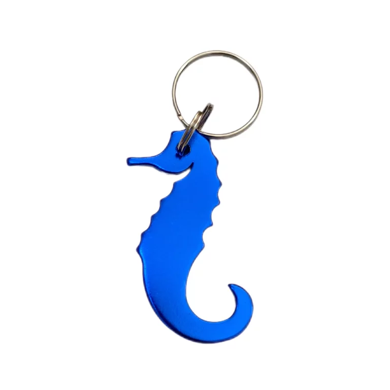 Blue Seahorse-Shaped Aluminum Alloy Bottle Opener