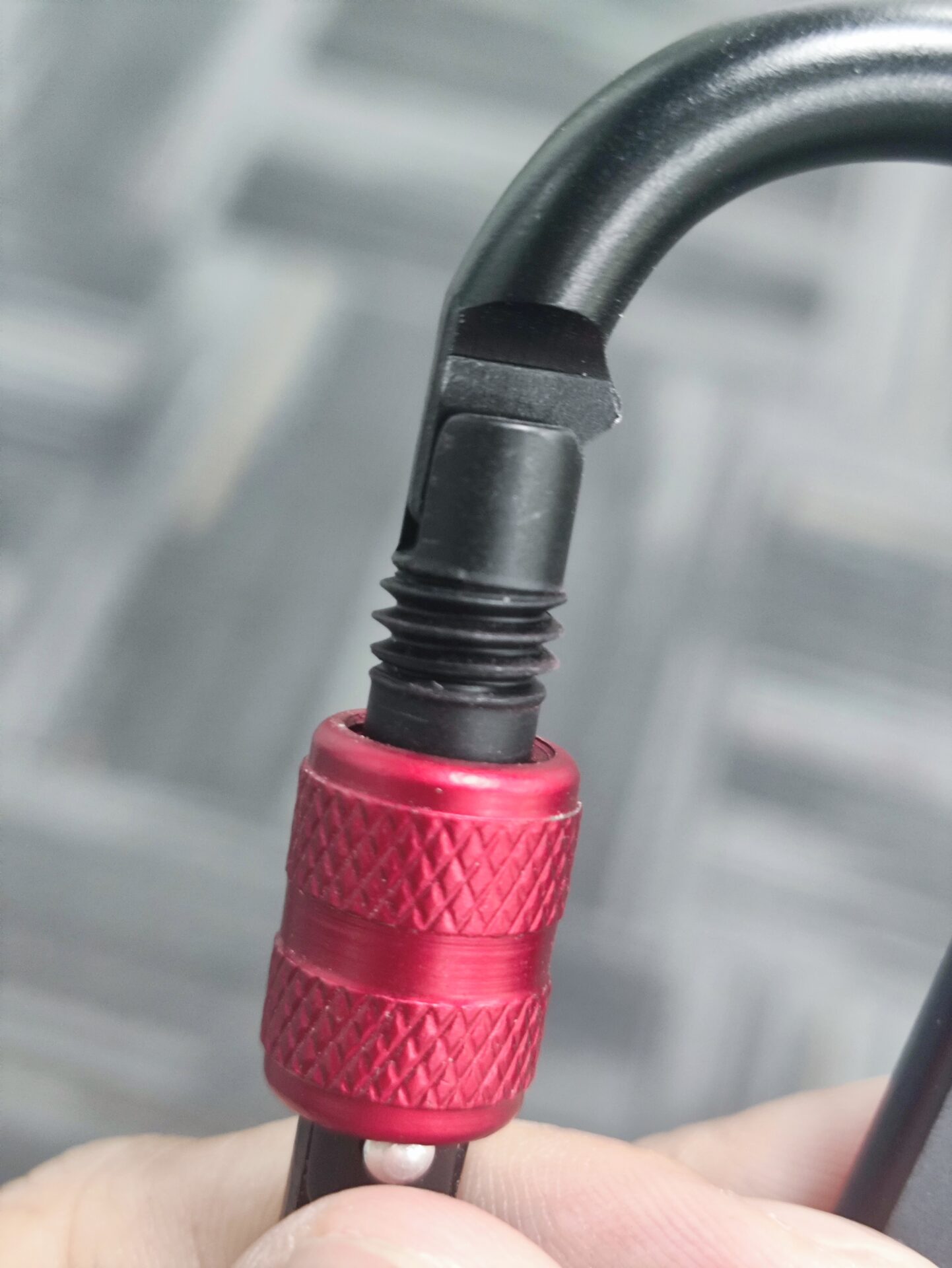Screw lock carabiner