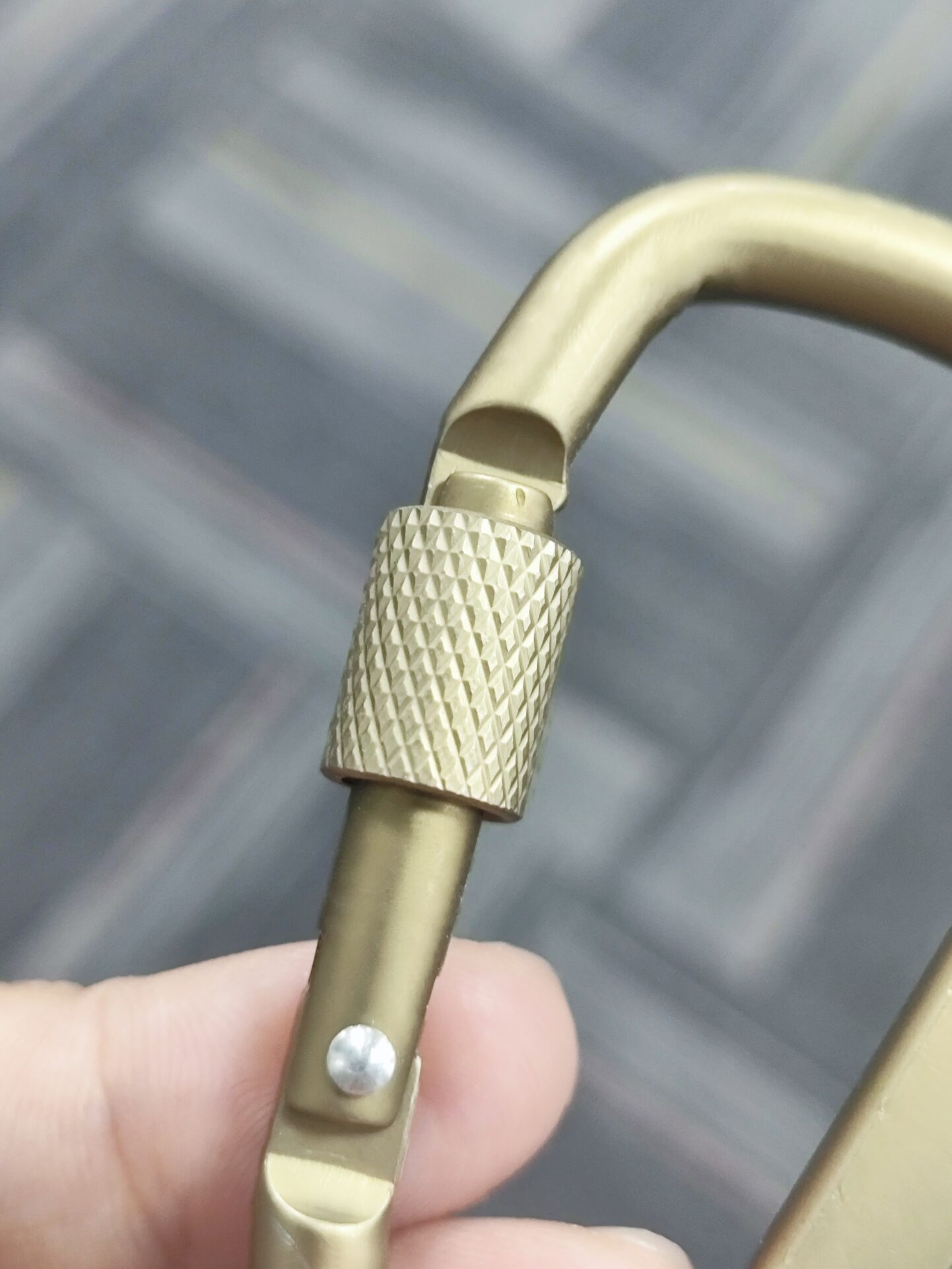 Screw lock carabiner