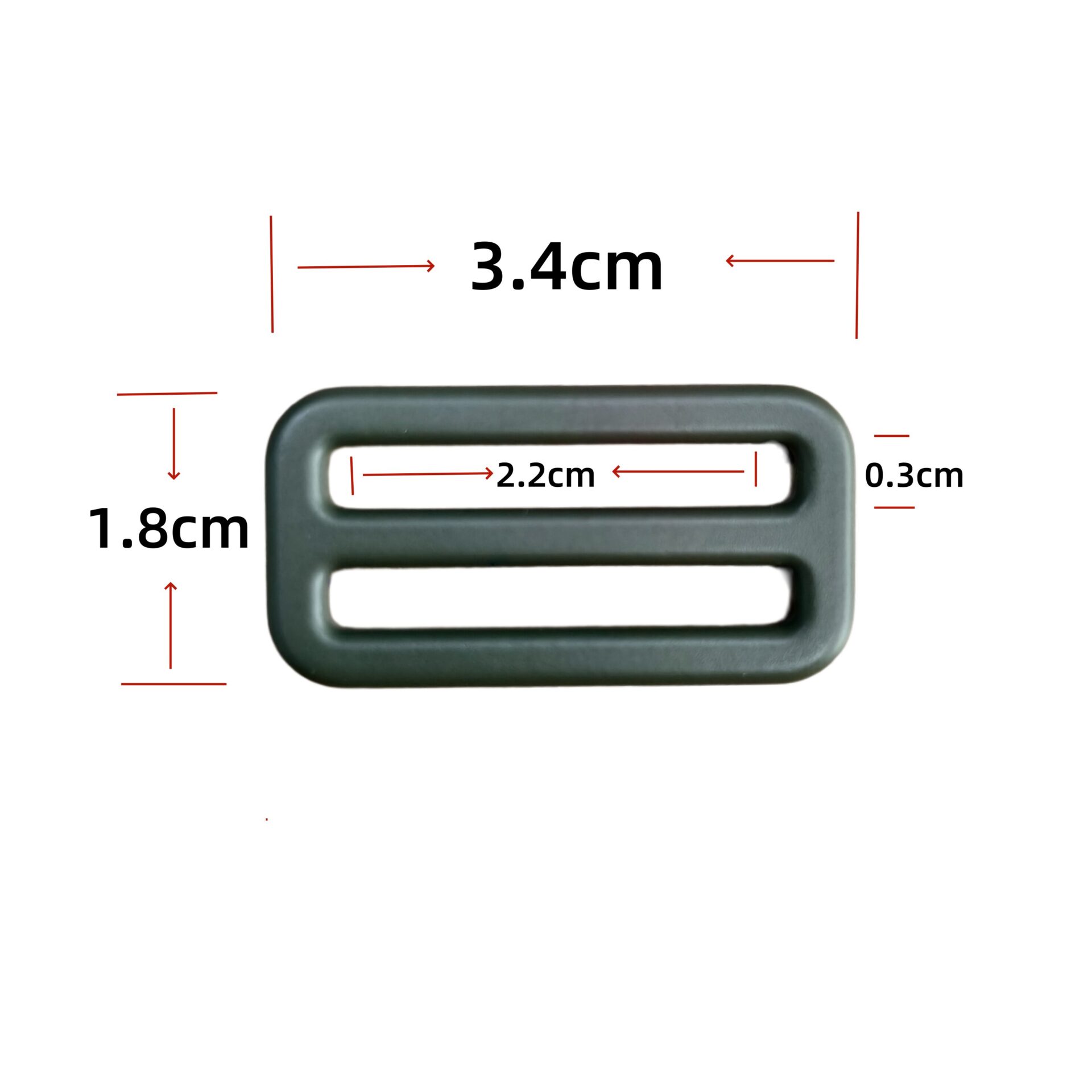 anodized aluminum webbing adjuster