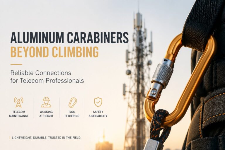 Telecom Companies Use Aluminum Carabiners