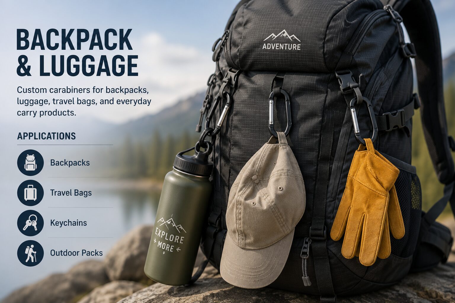 Backpack carabiner