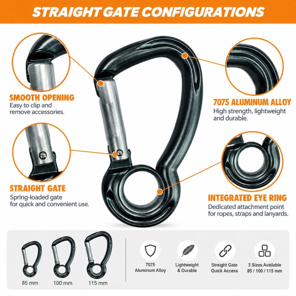 T5134L STRAIGHT GATE CARABINER