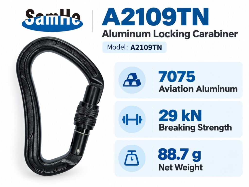 7075 Aluminum Locking Carabiner